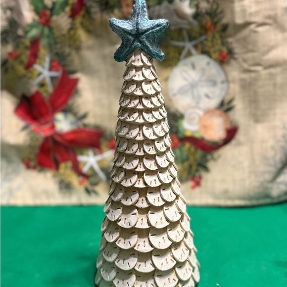 Coastal Sand Dollar Holiday Tree with Star Topper - Picture 3 of 7